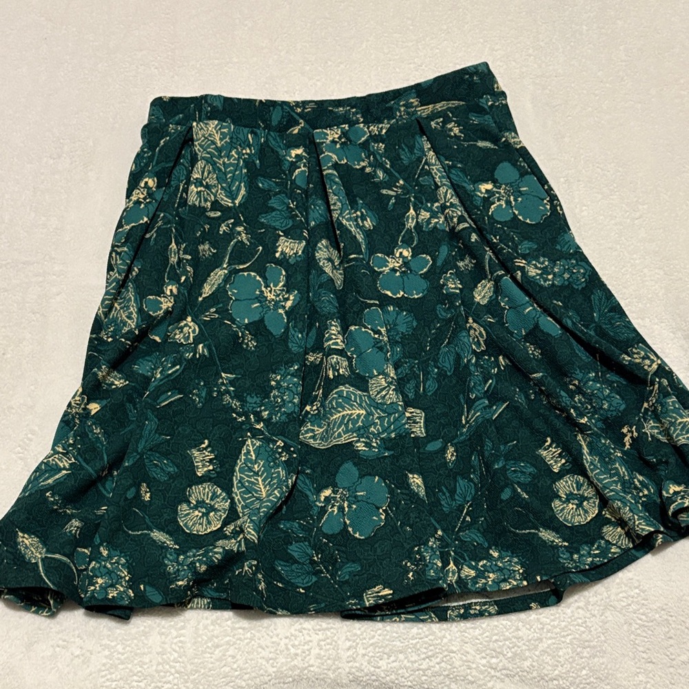 Floral Green Skirt